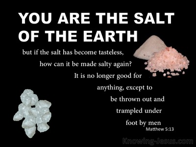 Matthew 5:13 You Are The Salt Of The Earth (black)